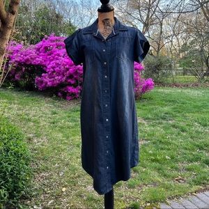 Beautiful Navy Blue Jean light top size M. Denim is not a trend, It’s a staple.